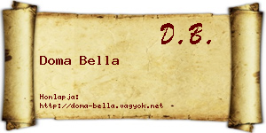 Doma Bella névjegykártya